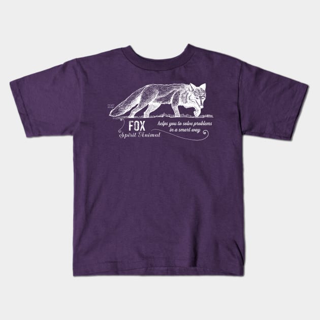Spirit animal - Fox - white Kids T-Shirt by mnutz